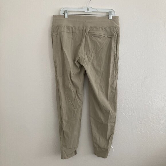 Athleta Trekkie North Jogger Pants Tan Travel Errands Workout Walking Size 12 - Picture 6 of 10